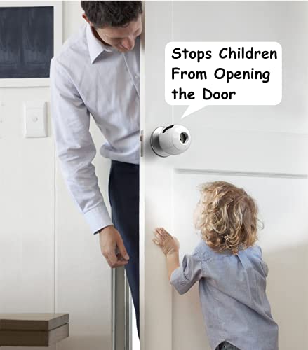 Baby Safety Door Knob Covers 4 Pack Baby Safety Door Handle Protector Child Proof Door Knobs Door Safety for Kids Universal Fit Easy Grip Lockable Design One Hand Operation for Parents No Tools Needed | The Storepaperoomates Retail Market - Fast Affordable Shopping