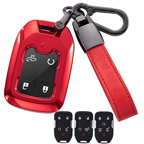 Key Fob Cover Case Compatible with 2019-2022 GMC Sierra 1500 2500HD 3500HD Terrain Acadia Yukon Canyon Key Cover Smart Remote Control Protector 3/4/5/6 Button,Red | The Storepaperoomates Retail Market - Fast Affordable Shopping