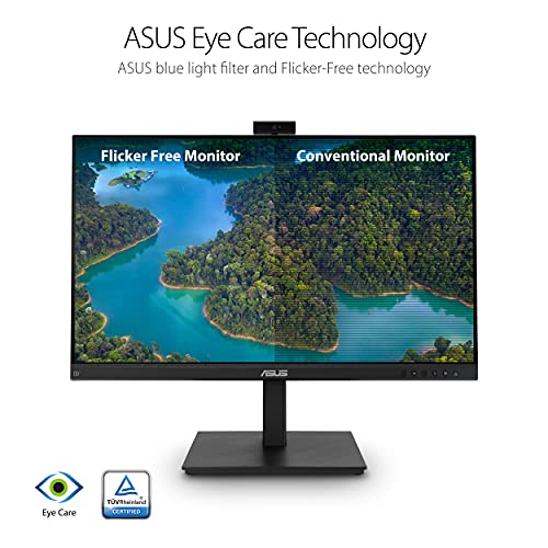 ASUS 27” 1080P Video Conference Monitor (BE279QSK) – Full HD, IPS, Built-in Adjustable 2MP Webcam, Mic Array, Speakers, Eye Care, Wall Mountable, Frameless, HDMI, DisplayPort, VGA, Height Adjustable | The Storepaperoomates Retail Market - Fast Affordable Shopping