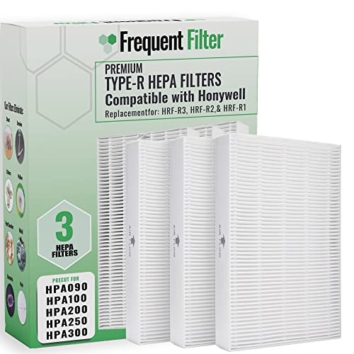 Frequent Filter – Compatible Honeywell Replacement Filter R | Honeywell R Filter | Honeywell HEPA Filter Replacement | Type R True HEPA Replacement Filter – Pack of 3