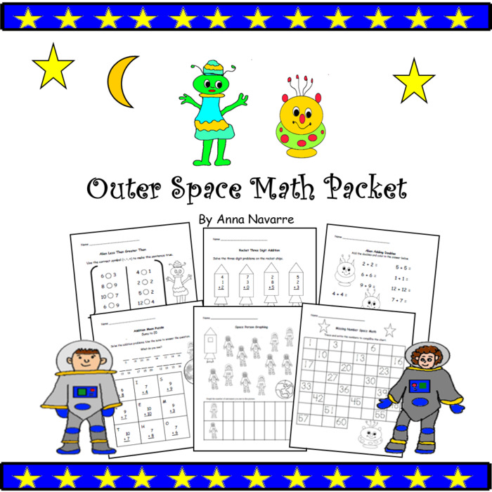 Outer Space Math Packet | The Storepaperoomates Retail Market - Fast Affordable Shopping
