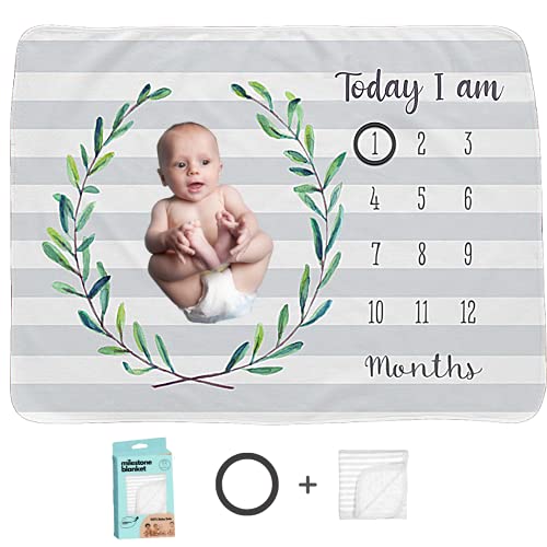 BabySquad Milestone Blanket for Baby Boy and Girl – 40 x 30 INCHES (Medium Size) – Perfect Baby Age Blanket with Growth Chart Blanket – New Moms Set | The Storepaperoomates Retail Market - Fast Affordable Shopping