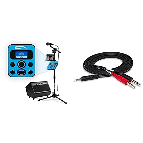 Singtrix Party Bundle on SharkTank & Kardashians, Karaoke Machine Transforms Your Voice & Hosa CMP-159 3.5 mm TRS to Dual 1/4″ TS Stereo Breakout Cable, 10 Feet | The Storepaperoomates Retail Market - Fast Affordable Shopping