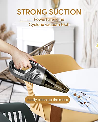 NOSSER Handheld Vacuum Cleaner Cordless, 6000PA Strong Suction Lightweight Car Vacuum, Rechargeable Li-OIN Hand Vacuum Wet/Dry Small Vac with HEPA Filter for Car Home Office | The Storepaperoomates Retail Market - Fast Affordable Shopping