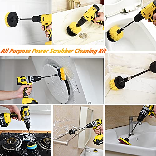 Shieldpro 45 Piece Drill Brush Attachment Set, All Purpose Power Clean Scrubber Brush, Scrub Pads & Sponge with Extend Long Attachment for Bathroom, Kitchen,Grout,Tub,Tile,Corners, Auto | The Storepaperoomates Retail Market - Fast Affordable Shopping