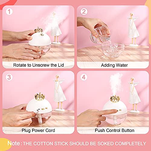 DN Mini Humidifier, Small Cute Crown USB Personal Ultrasonic Humidifier Auto Shut-Off, Desktop Humidifier with 2 Mist Modes, Super Quiet for Car, Office Room, Bedroom,etc | The Storepaperoomates Retail Market - Fast Affordable Shopping
