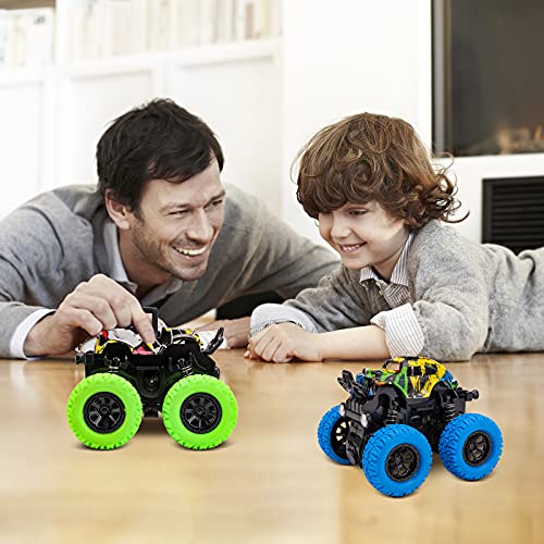 PlyEeight 2pcs Friction Powered Cars for Toddlers, 360° Rotation Stunt Push and Go Cars Educational Toys for 3 4 5 6 Year Old Boys Girls Gifts | The Storepaperoomates Retail Market - Fast Affordable Shopping