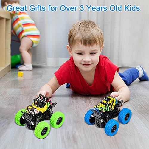 PlyEeight 2pcs Friction Powered Cars for Toddlers, 360° Rotation Stunt Push and Go Cars Educational Toys for 3 4 5 6 Year Old Boys Girls Gifts | The Storepaperoomates Retail Market - Fast Affordable Shopping