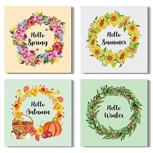 Zonon 4 Pieces Farmhouse Home Decor Interchangeable Sayings for Spring Decoration Signs Seasonal Decor Signs Rustic Farmhouse Decor Signs Art Seasonal Living Room Table Wall for Home Decorations | The Storepaperoomates Retail Market - Fast Affordable Shopping