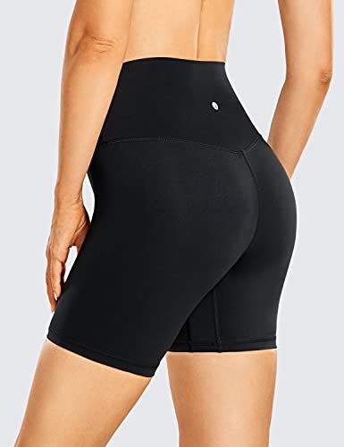 CRZ YOGA Women’s Naked Feeling Biker Shorts – 6 Inches High Waisted Yoga Workout Gym Running Spandex Shorts Black Small | The Storepaperoomates Retail Market - Fast Affordable Shopping