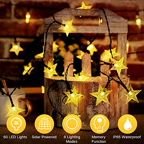 XVDOIZO Solar String Lights Outdoor, 100 LED 40 Ft Solar Powered Star Twinkle Outdoor Lights, 8 Modes Waterproof Solar Outdoor String Lights, Patio Lights, for Yard Party, Wedding(Warm White) | The Storepaperoomates Retail Market - Fast Affordable Shopping