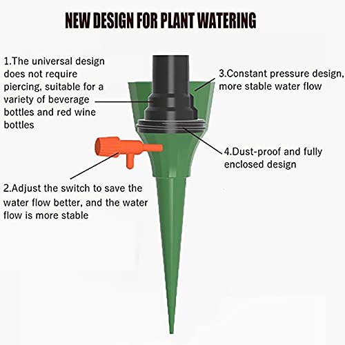 Plant Waterer Self Watering Spike Devices 24pcs Automatic Irrigation Equipment, Drip Irrigation Watering Devices for Vacation Outdoor Indoor with Adjustable Control Valve, Automatic Plant Waterers | The Storepaperoomates Retail Market - Fast Affordable Shopping