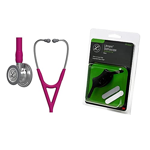 3M Littmann Cardiology IV Diagnostic Stethoscope, Standard-Finish Chest Piece, Raspberry Tube, Stainless Stem and Headset, 27 Inch, 6158 & 40007 Stethoscope Identification Tag, Black | The Storepaperoomates Retail Market - Fast Affordable Shopping