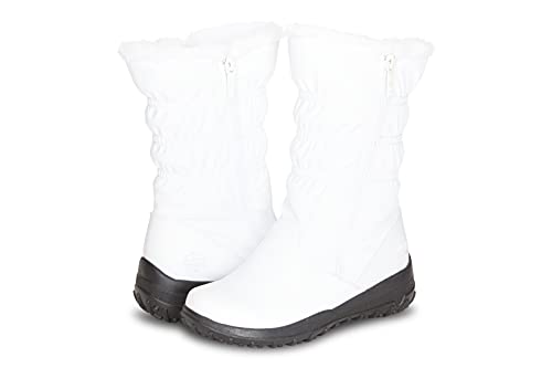 totes Women’s Snow Boots with Zipper Madina Winter Built for Comfort, Available in Medium Width, White Wide Calf, 7 | The Storepaperoomates Retail Market - Fast Affordable Shopping