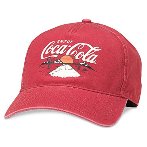 AMERICAN NEEDLE Coke Coca Cola Snapback Baseball Dad Hat, Trailhead Collection, (21016A-COKE-CAYN) Cayenne