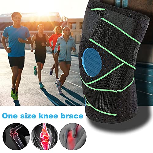 2 Packs Knee Brace with Side Stabilizers , Patella Gel Pads Knee Support for Knee Pain, Adjustable Knee Support for Women/Men Suitable for Arthritis Pain, Injury Recovery, Running, Workout(Green) | The Storepaperoomates Retail Market - Fast Affordable Shopping