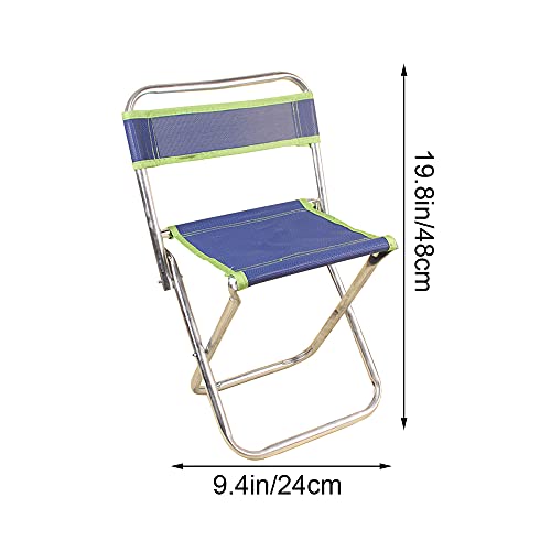 Folding Chair Mini Camping Stool Lightweight Camping Stool Portable Folding Camping Chair Foldable Outdoor Travel Chair (Blue) | The Storepaperoomates Retail Market - Fast Affordable Shopping