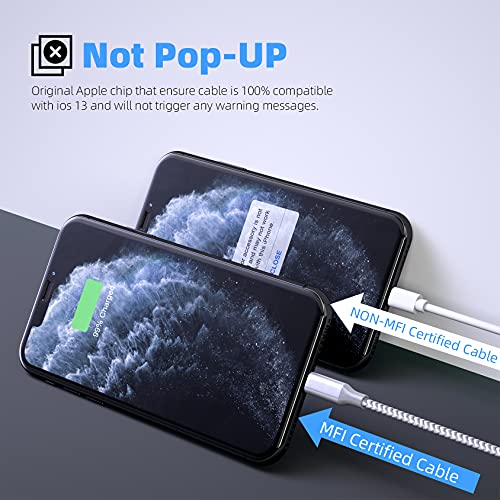 Bkayp iPhone Charger,3Pack 10FT [MFi Certified] Lightning Cable Lightning to USB Compatible iPhone 12/11 Pro/11/XS MAX/XR/8/7/6s/6/plus,iPad Pro/Air/Mini – GreyWhite | The Storepaperoomates Retail Market - Fast Affordable Shopping