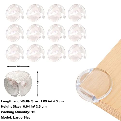 Baby Corner Guards Clear, Transparent Corner Protectors for Furniture – Pre-Taped Table Corner Protector, Sharp Corner Cushions, Edge Protectors for Cabinets, Tables, Drawers (12 Pack) | The Storepaperoomates Retail Market - Fast Affordable Shopping