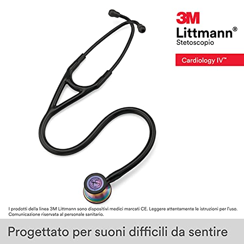 3M Littmann Cardiology IV Diagnostic Stethoscope, Rainbow-Finish Chest Piece, Black Tube, Stem and Headset, 27 Inch & Classic III Monitoring Stethoscope, Rainbow-Finish, Caribbean Blue Tube, 27 Inch | The Storepaperoomates Retail Market - Fast Affordable Shopping