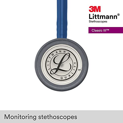 3M Littmann Classic III Monitoring Stethoscope, Navy Blue Tube, 27 Inch, 5622 & 40007 Stethoscope Identification Tag, Black | The Storepaperoomates Retail Market - Fast Affordable Shopping