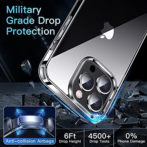 CASEKOO Crystal Clear Designed for iPhone 13 Pro Case, [Not Yellowing] [Military Drop Protection] Shockproof Protective Phone Case 6.1 inch 2021 (Clear) | The Storepaperoomates Retail Market - Fast Affordable Shopping