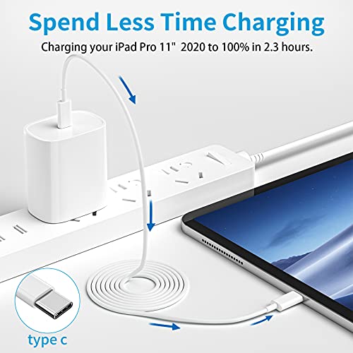 20W USB C Fast Charger for iPad Pro 12.9/11 in 2021/2020/2018, iPad Air 4th/5th Generation 10.9″, iPad Mini 6th Generation, iPad Charger Fast Charging Wall Charger Block with 6.6FT USB C to C Cable | The Storepaperoomates Retail Market - Fast Affordable Shopping