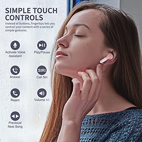 INSMY Wireless Earbuds Hybrid Active Noise Cancelling Waterproof Earphones with 6 Mics for Clear Calls Authentic Audio Big Bass, 36 Hours Playtime Bluetooth in-Ear Headphones ANC/Ambient Mode (Nude) | The Storepaperoomates Retail Market - Fast Affordable Shopping