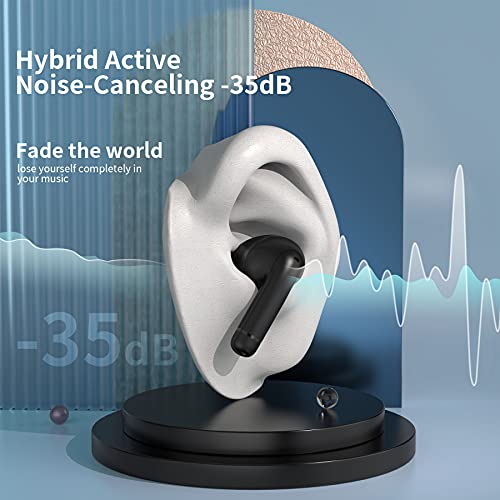 INSMY Wireless Earbuds Hybrid Active Noise Cancelling Waterproof Earphones with 6 Mics for Clear Calls Authentic Audio Big Bass, 36 Hours Playtime Bluetooth in-Ear Headphones ANC/Ambient Mode (Black) | The Storepaperoomates Retail Market - Fast Affordable Shopping