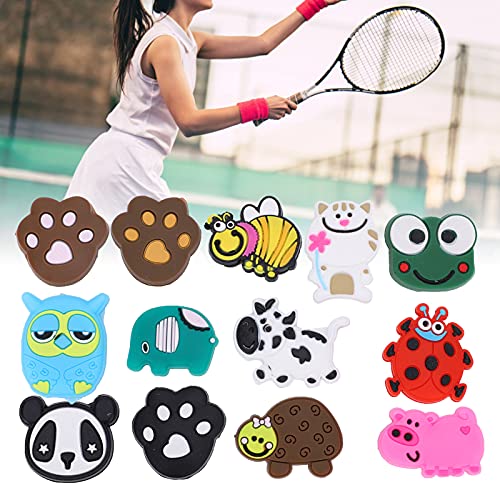 EVTSCAN 13Pcs Tennis Racket Cute Animal Shape Vibration Dampeners Tennis Silicone Shock Absorbers | The Storepaperoomates Retail Market - Fast Affordable Shopping