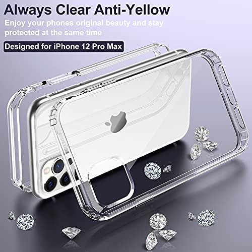 DorisMax iPhone 12 Pro Max Case,with [2 x Glass Screen Protector],Crystal Clear TPU Cover+Hard PC Bumper,Military Grade Shockproof Protective Phone Case for Apple iPhone 12 Pro Max 6.7″ Clear | The Storepaperoomates Retail Market - Fast Affordable Shopping