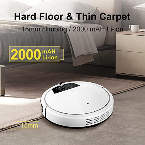 FMART Robotic Vacuums Pet Hair Expert, Vacuum Cleaner Robot Wet Mop and Dry, Smart Mapping, WiFi Connected Carpet Hard Floor Quiet Robot Hoover | The Storepaperoomates Retail Market - Fast Affordable Shopping