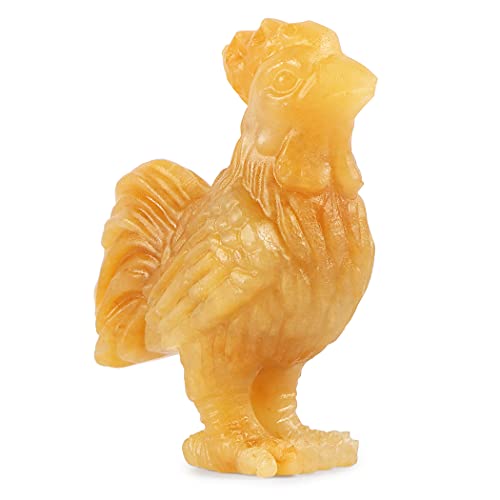 SMQ 2.0″ Yellow Jade Crystal Rooster Statue Kitchen Decor Crystals and Healing Stones Hand-Carved Gemstone Animal Carving Collectibles for Home Office Garden(Gift Box) | The Storepaperoomates Retail Market - Fast Affordable Shopping