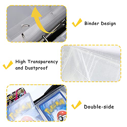 Minahao 9-Pocket Cards Binder,Trading Cards Album, Card Collection Book Compatible with PM Cards/Baseball Cards/Yugioh Cards/and Other Card Games – 720 Cards Can Be Collected(Yellow) | The Storepaperoomates Retail Market - Fast Affordable Shopping