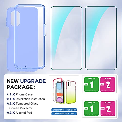 LeYi for Galaxy A32 5G Case, Samsung A32 5G Case, Samsung Galaxy A32 5G Case with [2 x Tempered Glass Screen Protector], Full-Body Shockproof Silicone Phone Case for Samsung A32 5G, Violet | The Storepaperoomates Retail Market - Fast Affordable Shopping