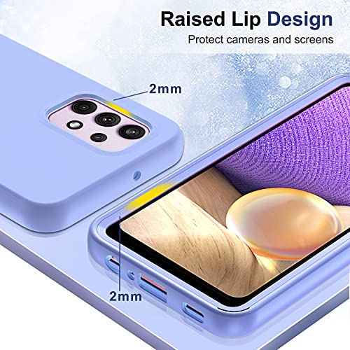 LeYi for Galaxy A32 5G Case, Samsung A32 5G Case, Samsung Galaxy A32 5G Case with [2 x Tempered Glass Screen Protector], Full-Body Shockproof Silicone Phone Case for Samsung A32 5G, Violet | The Storepaperoomates Retail Market - Fast Affordable Shopping