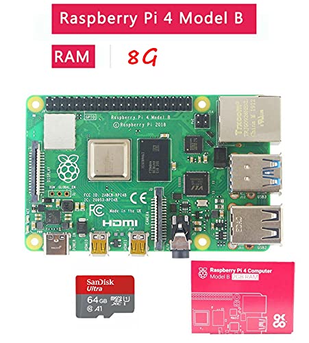 DIGISHUO Raspberry Pi 4B Model B 2/4/8GB RAM DIY Kit Case Fan SD Card Micro-SD HDMI (8G Module 8 in 1 Kit) | The Storepaperoomates Retail Market - Fast Affordable Shopping