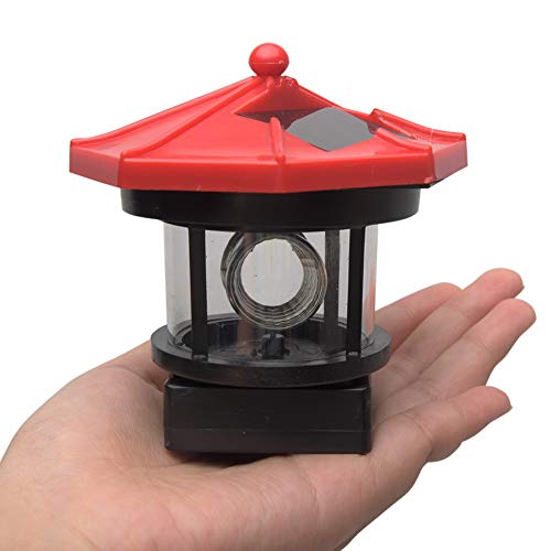 PXRJE Solar Lighthouse，LED Solar Powered Lighthouse，IP65 Waterproof LED Solar Hanging Lamp，360 Degree Rotatable Outdoor Solar Light，Suitable for use in courtyards, lawns, etc(Red,3.74inch) | The Storepaperoomates Retail Market - Fast Affordable Shopping