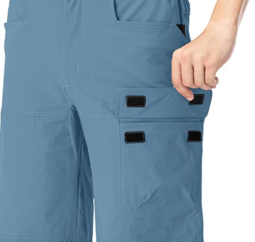 Rdruko Men’s Quick Dry Work Shorts UV Protection Golf Cargo Shorts with Zipper Pockets(Dusty Blue, US 34) | The Storepaperoomates Retail Market - Fast Affordable Shopping