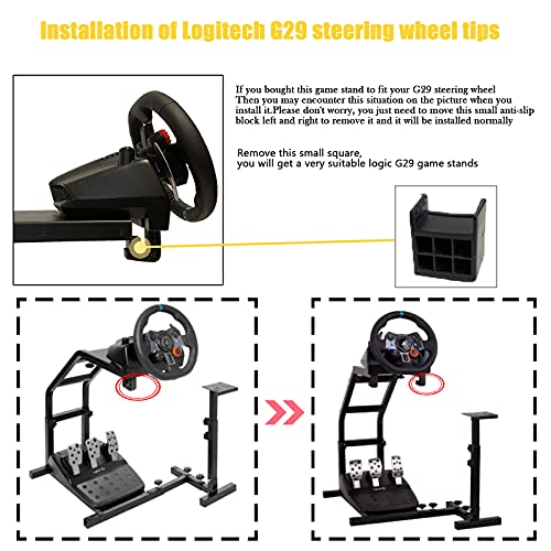 Marada Racing Simulator Cockpit Height Adjustable Steering Wheel Stand fit Logitech G25 G27 G29 G37 G920 Racing and Pedals Not Included | The Storepaperoomates Retail Market - Fast Affordable Shopping