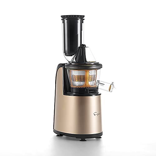 Empava Masticating Slow Juicer 150W Cold Press Juicer Machine Reverse Function High Juice Yield Juicer Extractor with Big Feed Chute Champagne Gold | The Storepaperoomates Retail Market - Fast Affordable Shopping