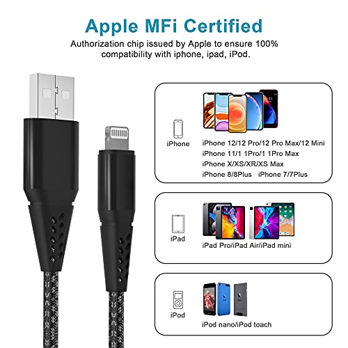 Long iPhone Charger Cord 20FT (6M) [Apple MFi Certified] Extra Long iPhone Cable Fast Apple Charger Cable Nylon Braided USB Lightning Cable 2.4A for iPhone 13 12 Pro Mini 11 Pro X 8 7 6s | The Storepaperoomates Retail Market - Fast Affordable Shopping