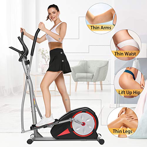 Fast90 Portable Elliptical Machine Fitness Workout Cardio Training Machine, Magnetic Control Mute Elliptical Trainer with LCD Monitor, Elliptical Machine Trainer | The Storepaperoomates Retail Market - Fast Affordable Shopping