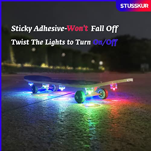 LED Skateboard Lights Underglow,Scooter Light,Electric Longboard Light,Skateboard Accessory,Skateboard Gift,Light for Skate Board,Long Board Skateboarding(6 Flower Lights) | The Storepaperoomates Retail Market - Fast Affordable Shopping