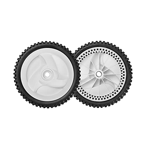 532403111 Front Drive Wheels Fit for Craftsman Lawn Mower – Front Drive Tires Wheels Compatible with Craftsman & HU Front Wheel Drive Self Propelled Mower Tractor, Replace 194231X427, 2 Pack, White