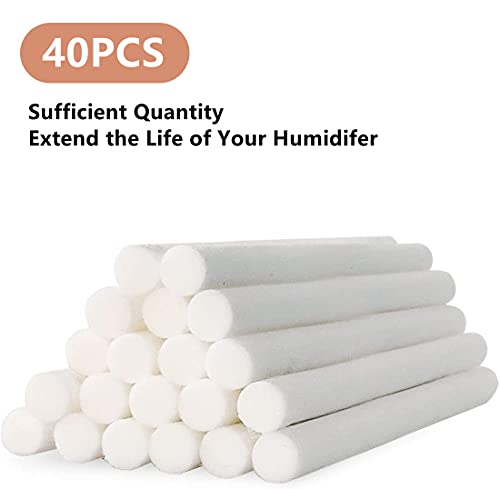 PAIKIUU 40 Pieces Humidifier Cotton Sticks, Cotton Filter Sticks for Humidifiers, Refill Sticks Filter Wicks Replacement for Portable Personal USB Powered Mini Humidifier for Office Bedroom, 7 * 87mm | The Storepaperoomates Retail Market - Fast Affordable Shopping
