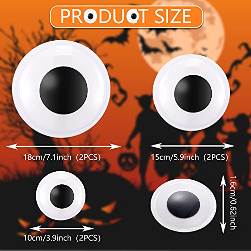 6 Pieces Halloween Giant Googly Eyes 4 Inch 6 Inch 7 Inch Large Plastic Wiggle Eyes with Self Adhesive for Halloween Thanksgiving Christmas Fall Winter DIY Crafts Decorations,3 Size | The Storepaperoomates Retail Market - Fast Affordable Shopping