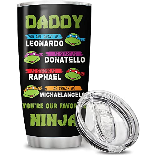 So Many Pets Custom Ninja Turtles Daddy You are Personalized Tumbler Cup Father’s Day Gift, Gift For Dad, Grandpa 20oz Insulated CoffeeTea Tumbler with Lid, White (AMZ-SMP-PETB-MAY2221-01) | The Storepaperoomates Retail Market - Fast Affordable Shopping
