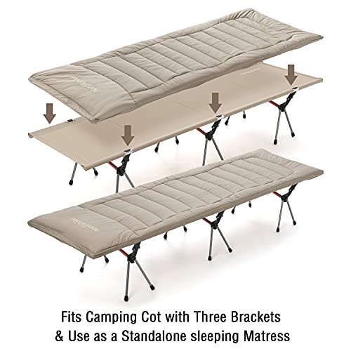 Naturehike Camping Cot Pads Mattress for Adults Comfortable Thicker Cotton Sleeping Cot Pad with Duraflex Fasteners Easy Clean, Portable, Compact Design for Outdoor Travel, Hiking, Backpacking | The Storepaperoomates Retail Market - Fast Affordable Shopping