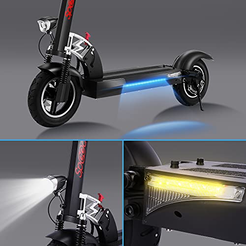 Speedrid Electric Scooter for Adults, 500W Foldable 10″ Commuting Electric Scooter with 36V 20Ah Large Capacity Battery, Max Range 38 Miles,Dual Shock Absorption & Brakes (Shiny Black) | The Storepaperoomates Retail Market - Fast Affordable Shopping